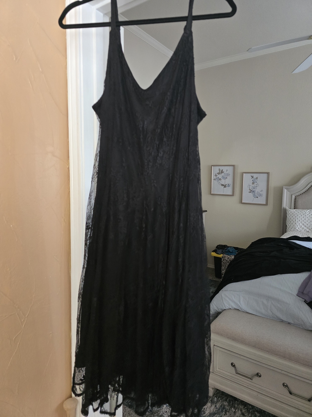 torrid Black Lace Maxi Slip Dress